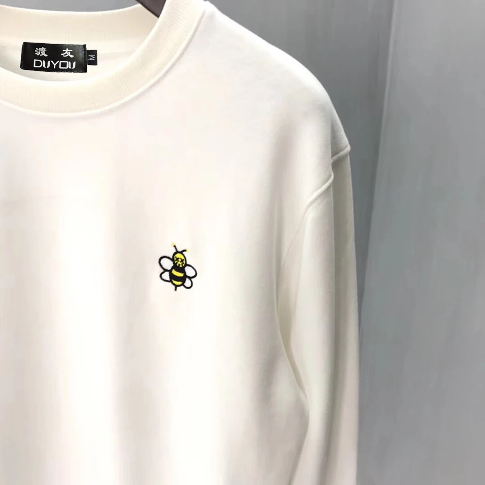 Толстовка DUYOU мужская с длинным рукавом свитшот вышивкой в виде животного