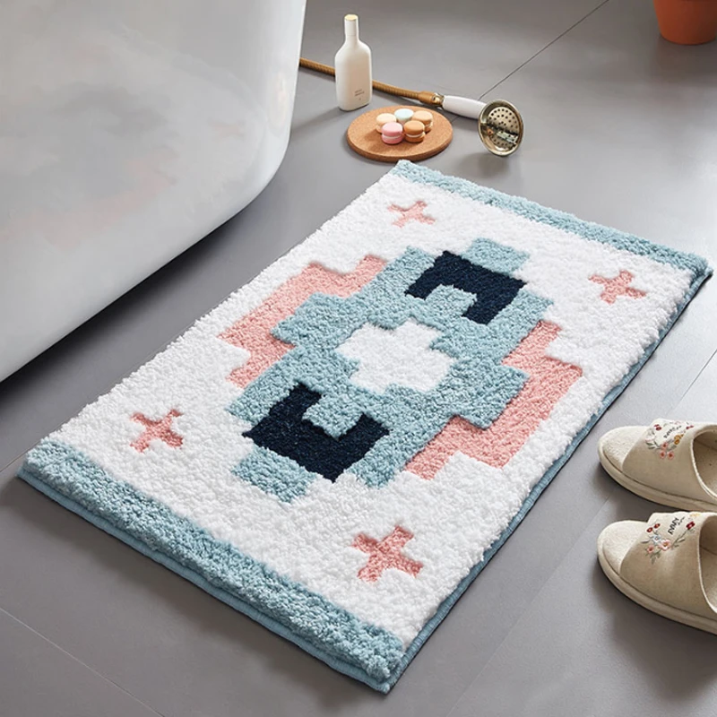 Геометрический Коврик для ванной коврик нескользящий входа кухни Впитывающий