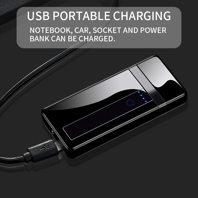 Новинка USB зарядка двойная дуговая сигарета электрическая зажигалка со