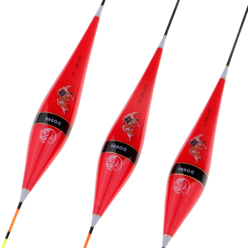 

3pcs Vertical Buoy Hard Tail Fishing Floats Bobbers Anti Water Flow