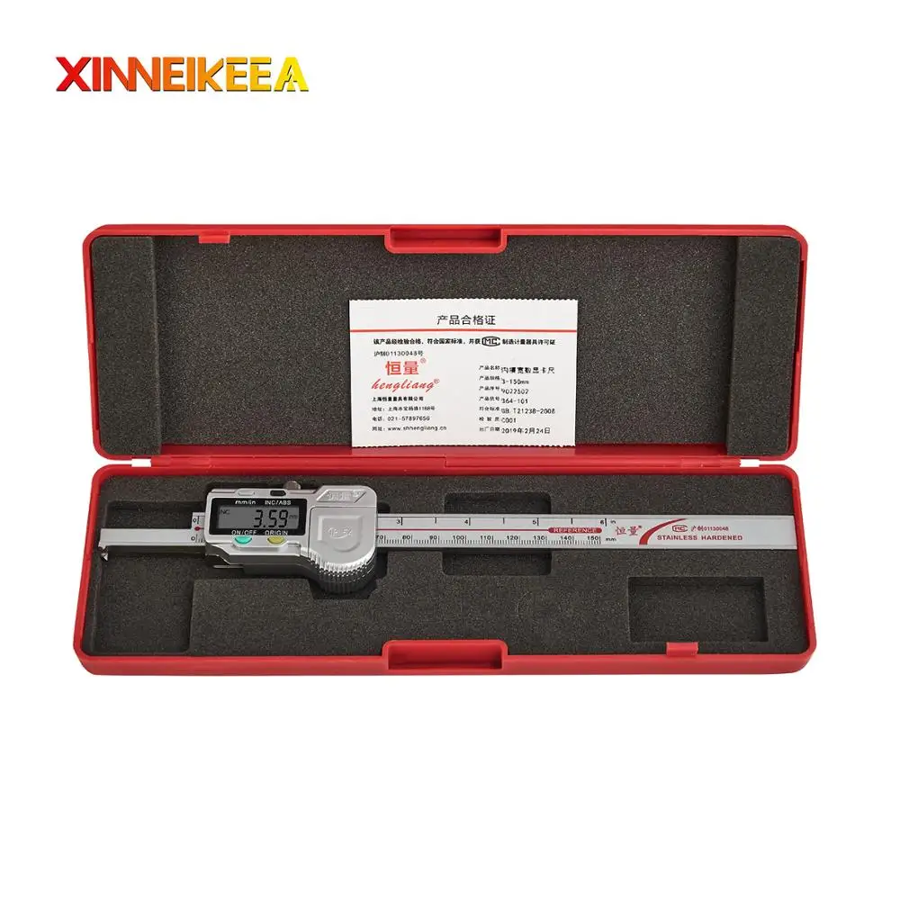 

High Precision Inner Groove Width Digital Display Caliper Specification 3-150mm 3-200mm 4-300mm Suitable For Groove Measurement