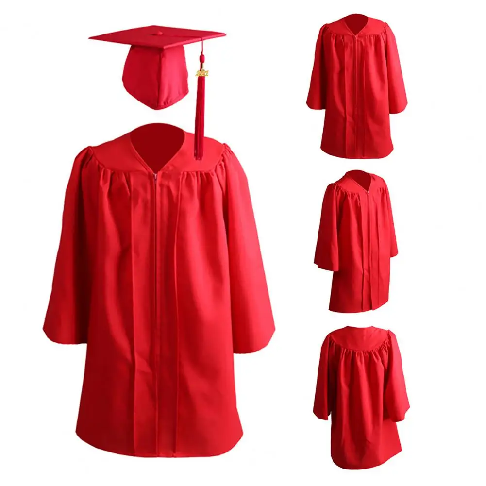 

Black Bachelor Cloak University Academic Graduation Gown Robe Tassel Doctoral Mortarboard Cap Set Cosplay Costume School Uniform