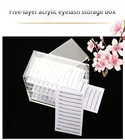 Акриловый поддон для наращивания ресниц, 5 слоев, прозрачная коробка для хранения искусственных ресниц