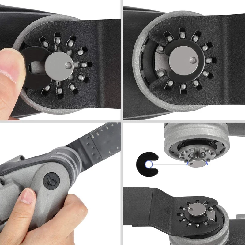 

Promotion! 23Pcs Oscillating Saw Blades Metal Wood Multitool Blades & 5 Pcs White Cloth Wheel with Handle Mirror Polished