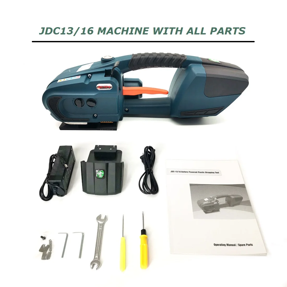 Два аккумуляторных полипропиленовых обвязочных инструмента 13 мм-16 мм для машины