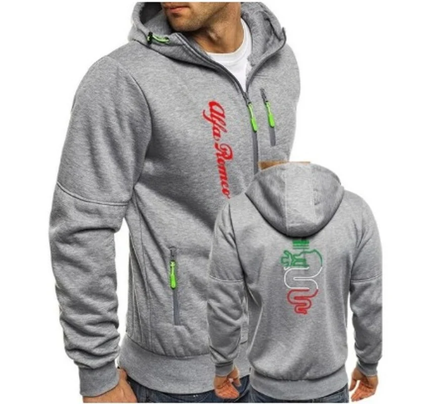 

2021 NEW Brand Men Wear alfa romeo Printed Hoodie Men'S Drawstring Leisure Slim Jacket Cardigan tracksuit Coat Sweatshirts