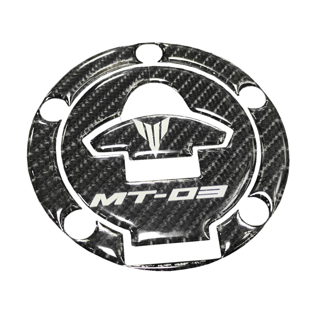

High Quality Motorcycle Gas Cap Pad For Yamaha MT-03 MT03 3D Resin Black Carbon Brazing Protector Racing Sticker Tank Cap Cover