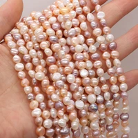 natural freshwater pearl horizontal hole natural color mixing for diy charms bracelet necklace jewelry making strand 5 6 7 8 9mm