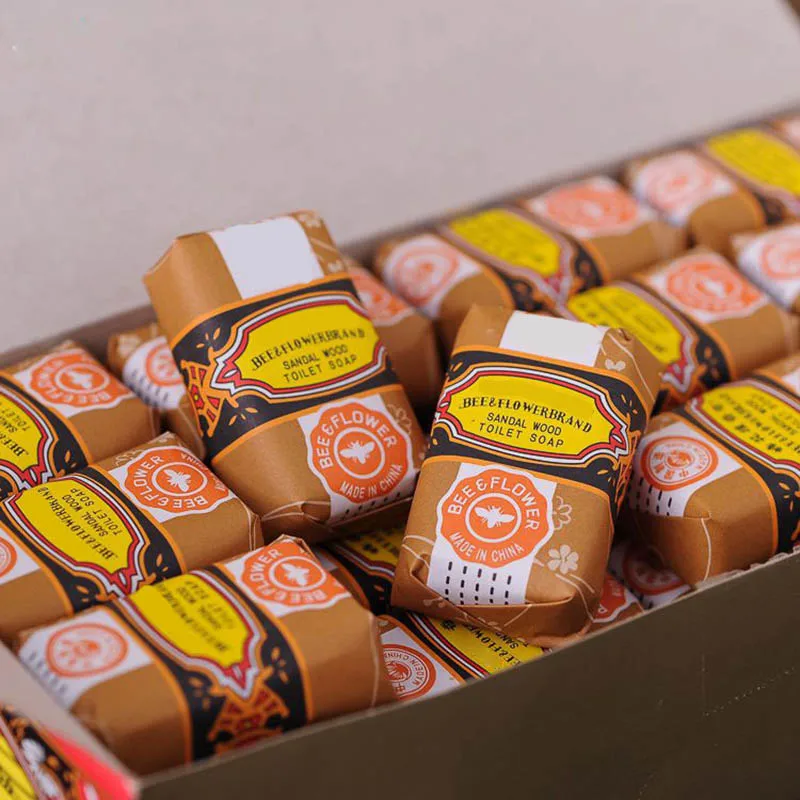 10 шт. 25 г мини мыло пчелы цветок сандалового дерева от акне Ванна удаления клещей