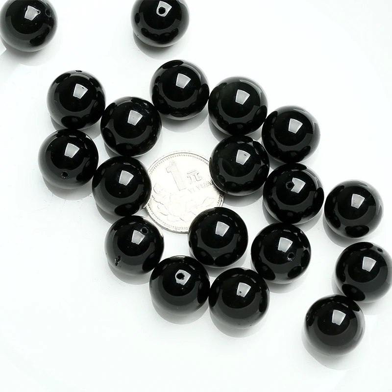 Аутентичные DIY ювелирные изделия ручной работы 4-18 мм натуральный обсидиан