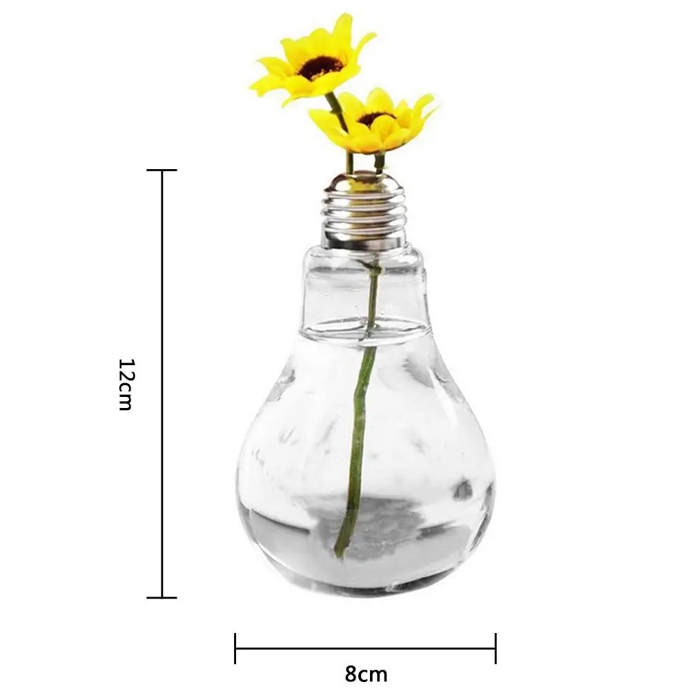 Прозрачный светильник лампочка Форма цветок подставка для вазы цветочный узор