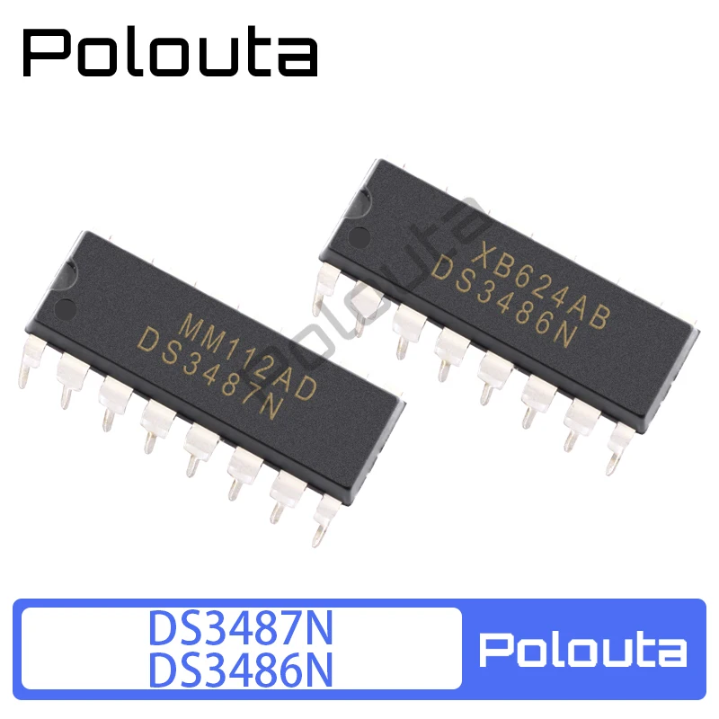 

5 шт. DS3486N DS3487N DIP-16 четырехсторонний трехступенчатый линейный драйвер IC чип комплекты акустических компонентов Arduino Nano интегральная схема