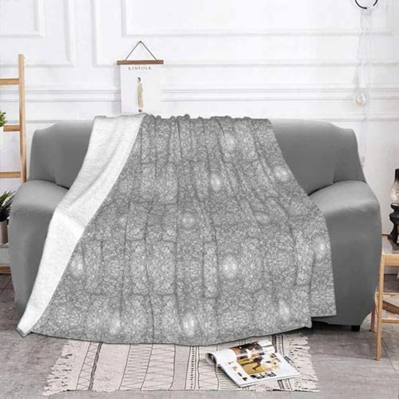 

Economical Minimalist Line Wool Blanket Super Soft Micro-Decorative Bedspread Summer Lightweight Warm Flannel Blanket ds99