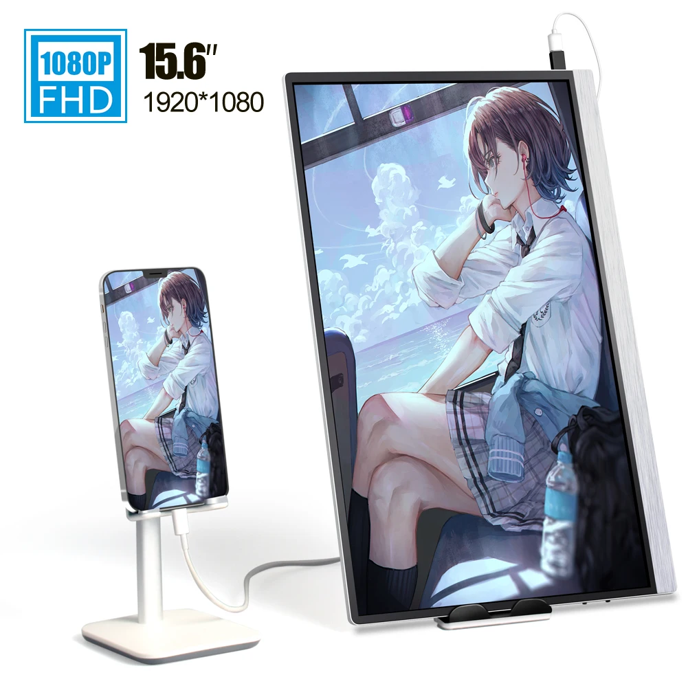 Популярный портативный монитор 15 6 LCD USB Type C Hdmi игровой ips 1080p HD дисплей для PS4
