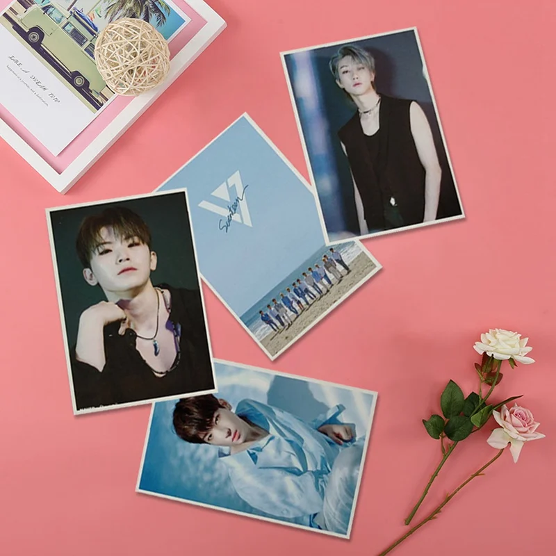 16Pcs/set KPOP Seventeen Team Album Collection Love Letter Photo Card PVC Cards Self Made LOMO Photocard | Канцтовары для офиса и