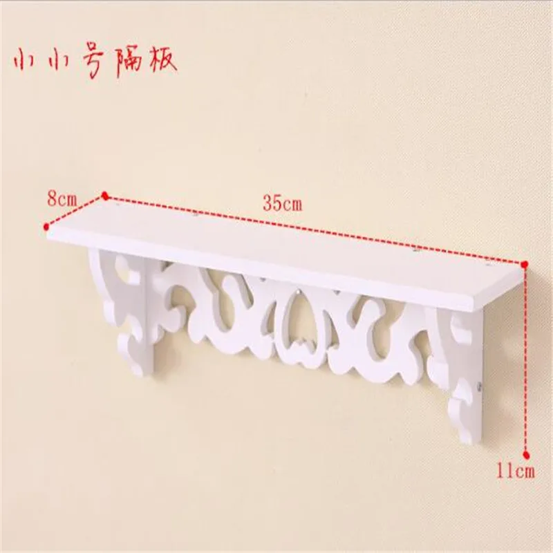 

1pc White Wall Hanging Shelf Goods Convenient Rack Storage Holder Home Bedroom Decoration Ledge Home Decor S