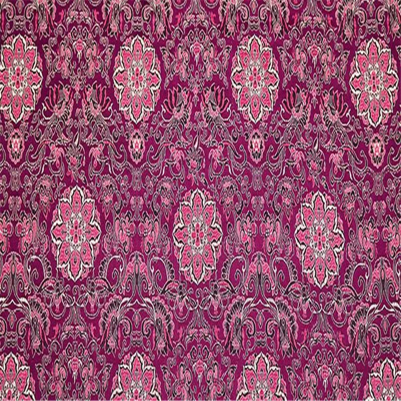 Полиэфирная жаккардовая парчовая ткань оптовая продажа Модный узор с цветами