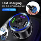 5USB автомобиля QC3.0 Зарядное устройство 5V автомобиль мобильный телефон Быстрая зарядка Зарядное устройство для электроскутеров kromschroder на велосипед