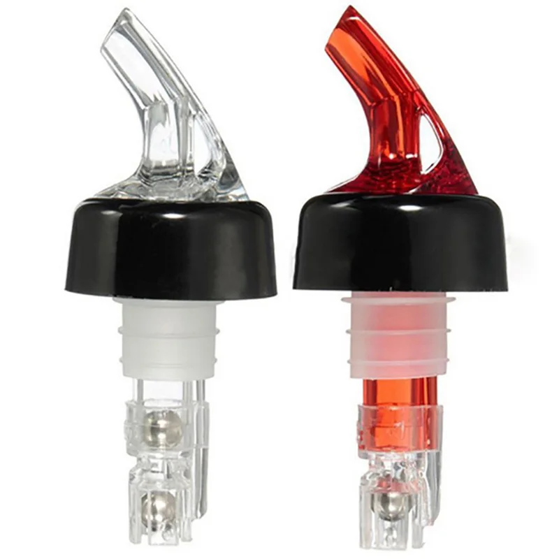 

Bar Accessories Drinkware Wine Beer Automatic Measured Alcohol and Liquor Pourer with Black Collar Clear Spout Dropshipping