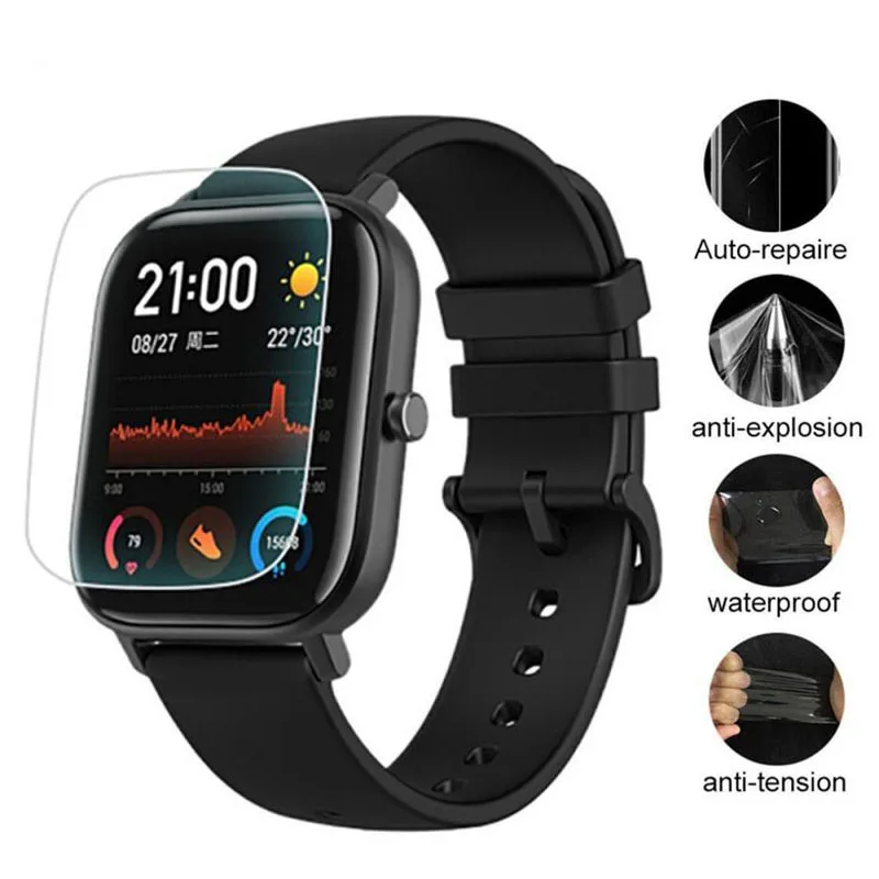 5pcs Soft TPU Smartwatch LCD Protective Film For COLMI/SENBONO P8 SITLOS/SQR P8 SE Plus Smart Watch Full Screen Protector Cover