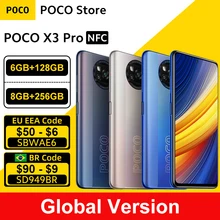 Глобальная версия POCO X3 Pro 128 ГБ/256 ГБ Snapdragon 860 смартфон NFC 6,67» 120 Гц DotDisplay 5160 мА/ч, 33 Вт зарядка Quad Камера