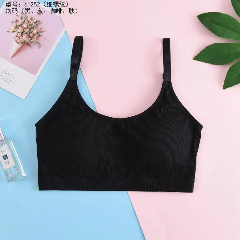 Sujetador de algod&oacute;n sin costuras para ni&ntilde;as, ropa interior de entrenamiento, para adolescentes, 8-16 a&ntilde;os, 2 piezas-3