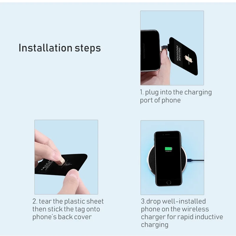 wireless charging nillkin redmi note 7 qi wireless charger usb type c receiver patch wireless charging for xiaomi redmi note 7s free global shipping