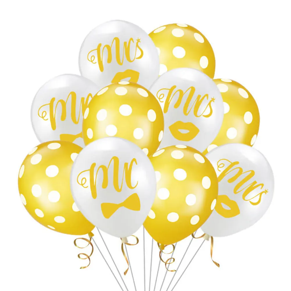

12inch Mr Mrs Balloon Bride Groom Latex Balloons Wedding Ballons Decoration Marriage Anniversaire Birthday Ballon Party Supplies