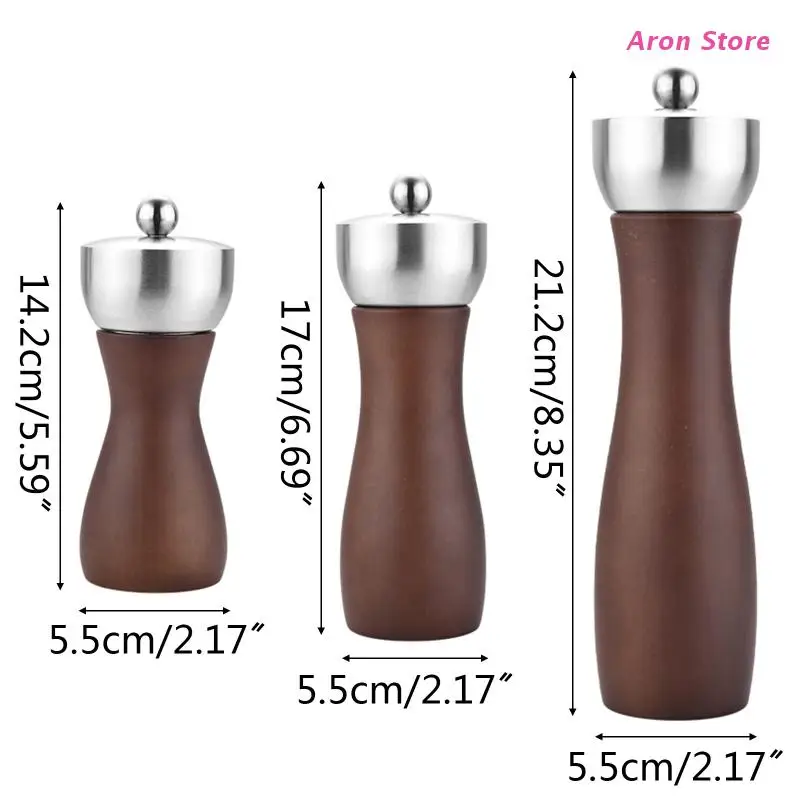 5/6/8 дюймов деревянные соль мельница для перца ручная Керамика сердечника