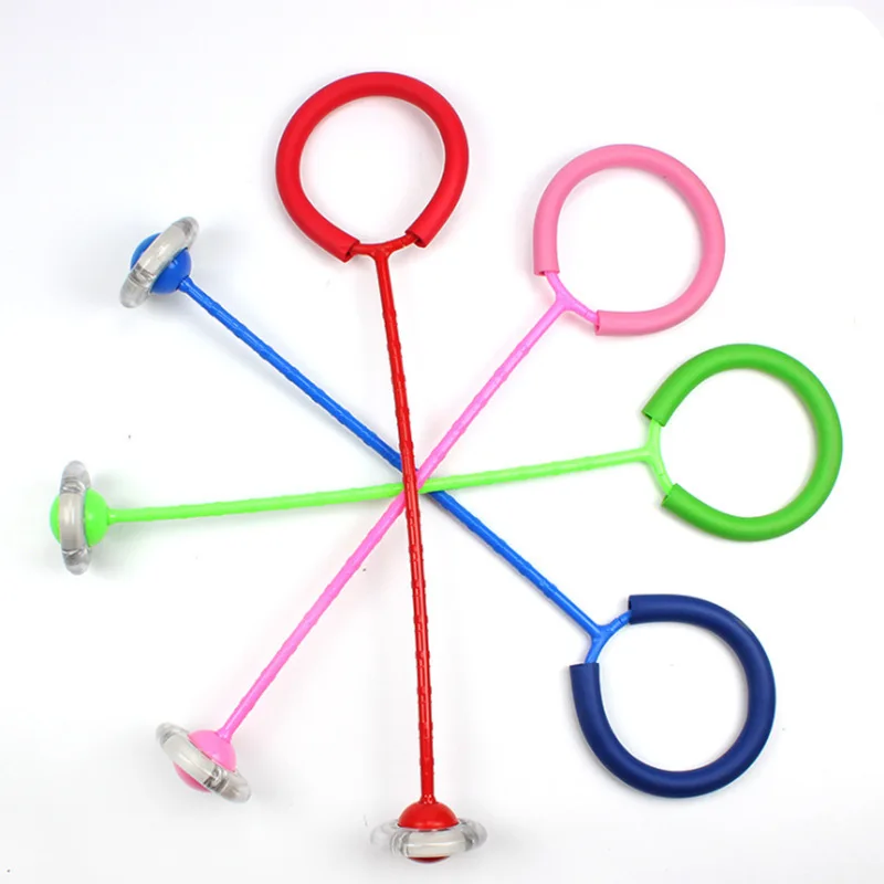 

Children's Bouncing Ball Straight Rod Rotating Ball Flash Jump Adult Fitness Single Leg Turn Ball Jump Ring Ring Glow Toy