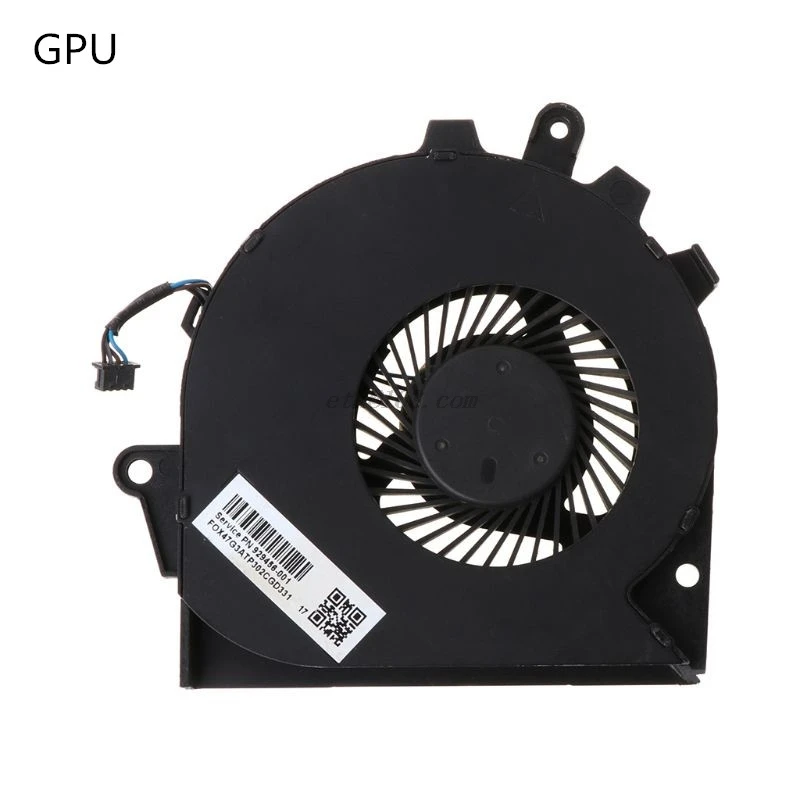 Черный металлический замененный Ноутбук GPU CPU вентилятор охлаждения для HP OMEN 15 CE 17