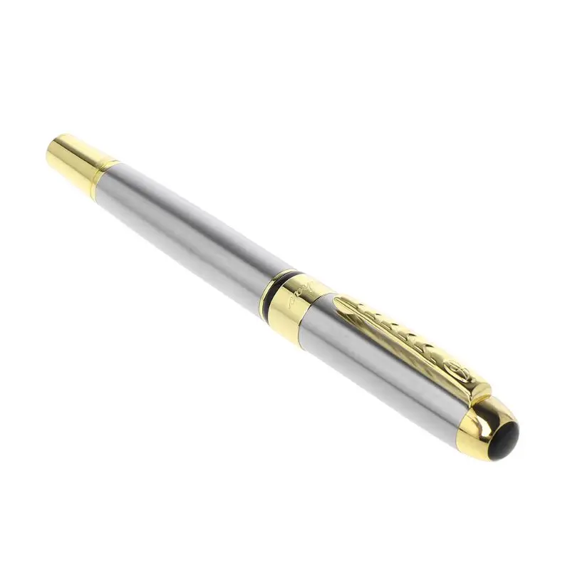 

High Quality Jinhao 250 Noble Golden And Silver M Nib Fountain Pen Drop shipping