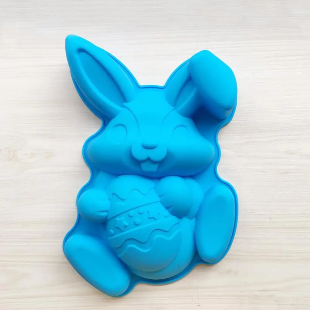 

3D Пасхальный кролик Банни силиконовая форма для выпечки пирожных кекс украшения инструменты Кухонная формочка для шоколада аксессуары