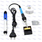 Набор паяльников с регулируемой температурой, 60 Вт, 220 В110 В, для вилок ЕССША, сварочный инструмент для ремонта с 5 оловянными наконечниками