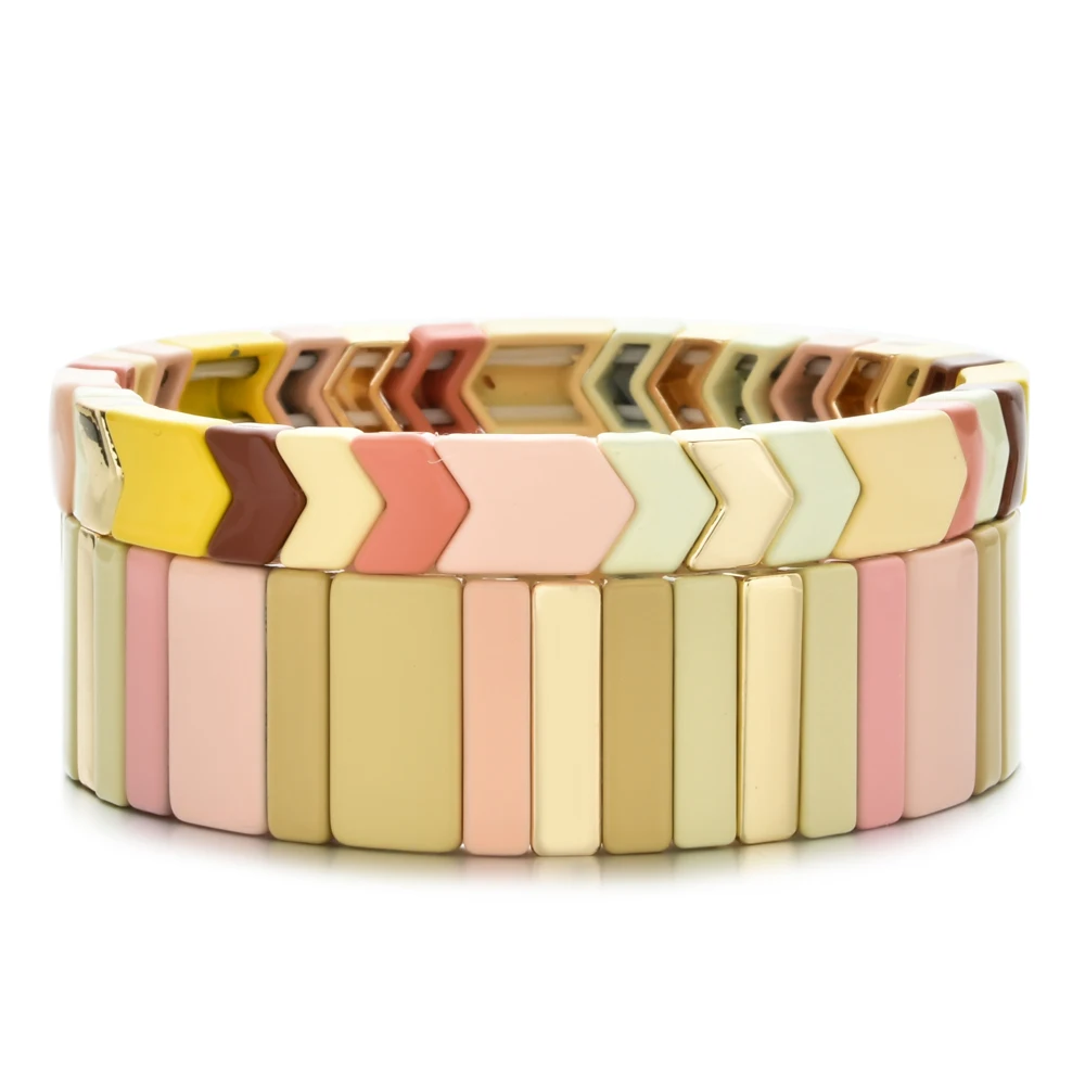 

New DIY Bracelets For Women Friendship Bracelet Jewelry Pulseiras Mujer 2022 Enamel Tile Bracelet Boho Summer Fresh Color Gifts