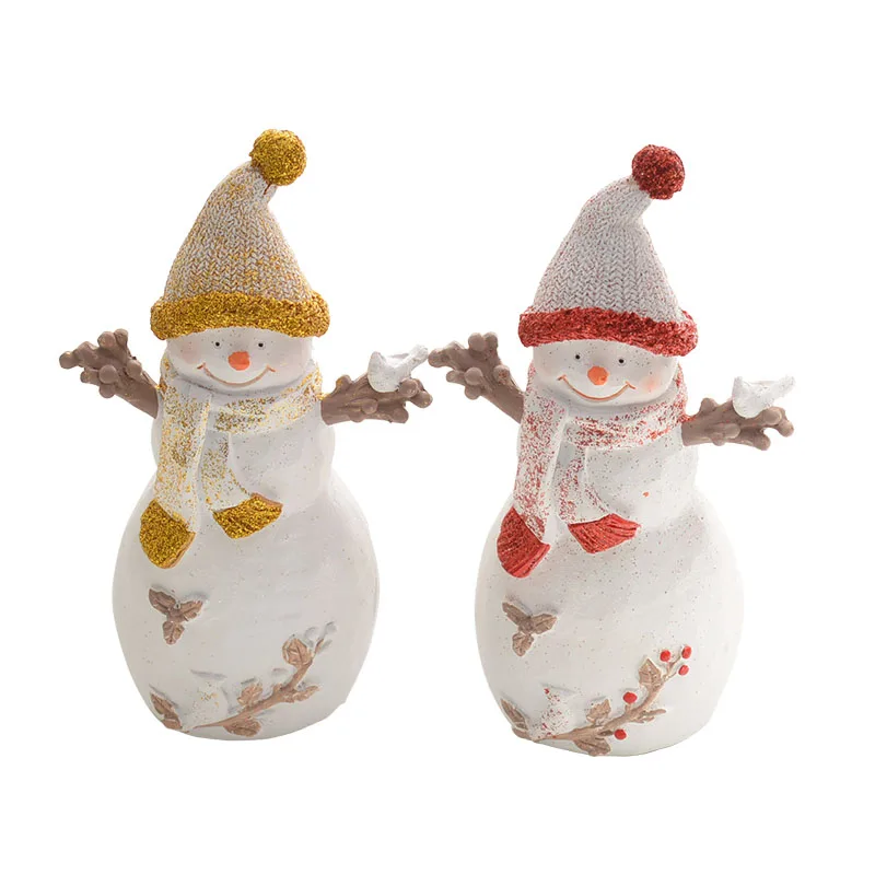 

Christmas Dolls Resin Christmas Cute Winter Snowman Elk Toys New Year Christmas Tree Ornaments Xmas Gift For Children