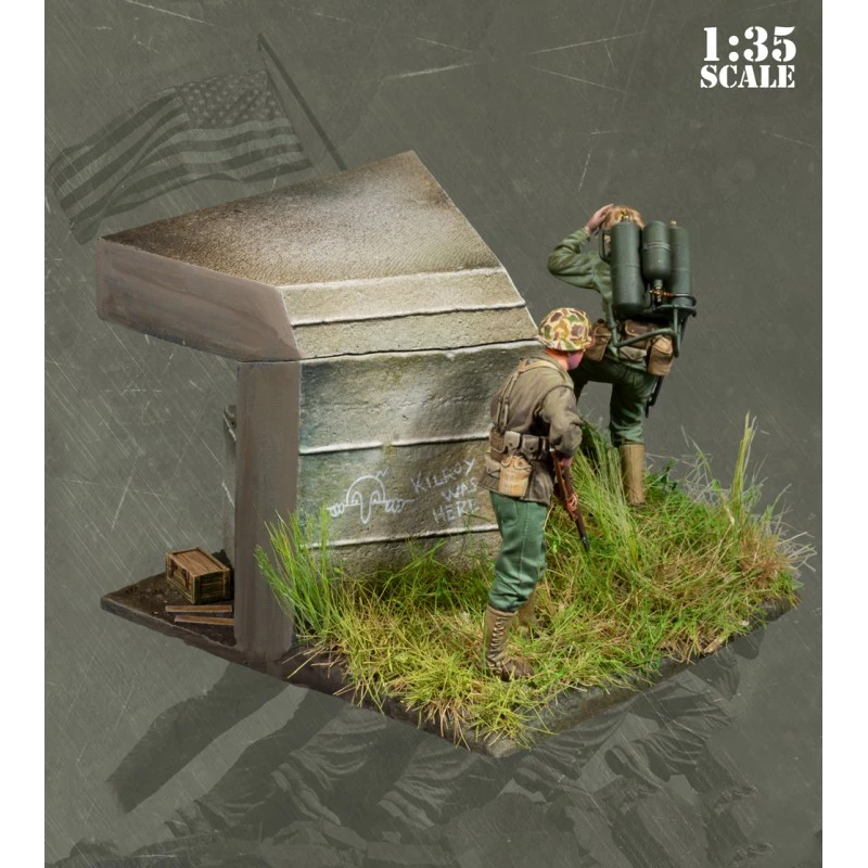 Фигурка GK из 1/35 смолы включает 2 фигурки и декорации бункерный Пробег