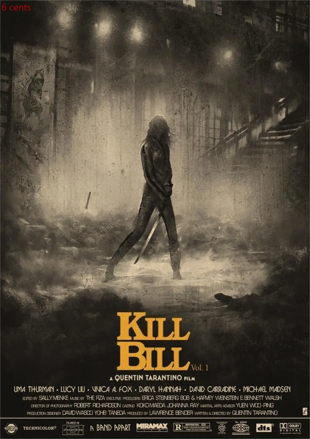 

Quentin Tarantino Director Film Poster Kill Bill Kraft Poster Decoration Poster Movie Wall Sticker Poster Movie Retro Poster