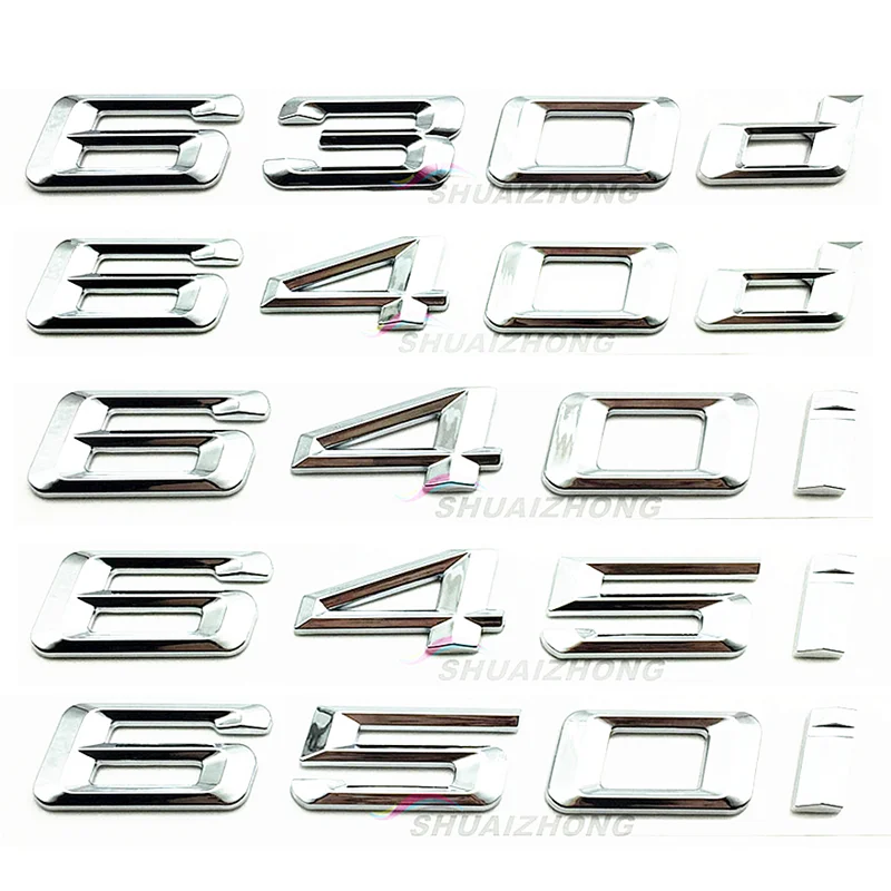 

ABS 630i 630d 635d 640i 640d 650i 660d e63 g32 6 Series For Rear Trunk Boot Sticker Car Styling Badge Logo Decal Emblem Labeling