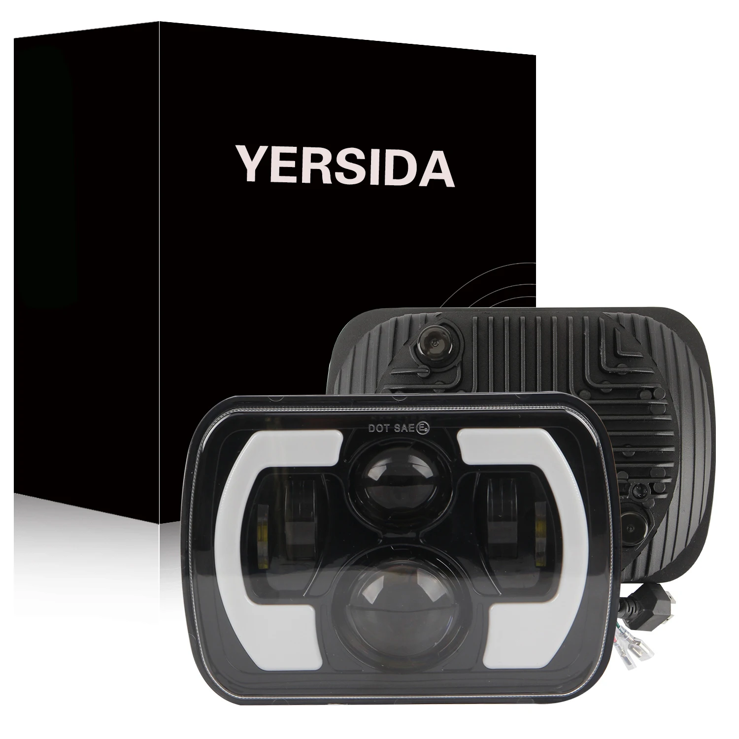 

2PCS 7Inch LED YERSIDA 4x4 suzuki samurai For Jeep Wrangler Off Road with Halo Ring Amber Turn Signal For Lada Niva Urban