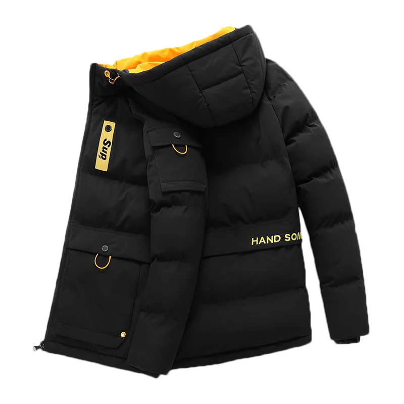 8XL Men's jacket wear new short autumn/winter with down and thick down cotton-padded Korean version is fashionable high quality