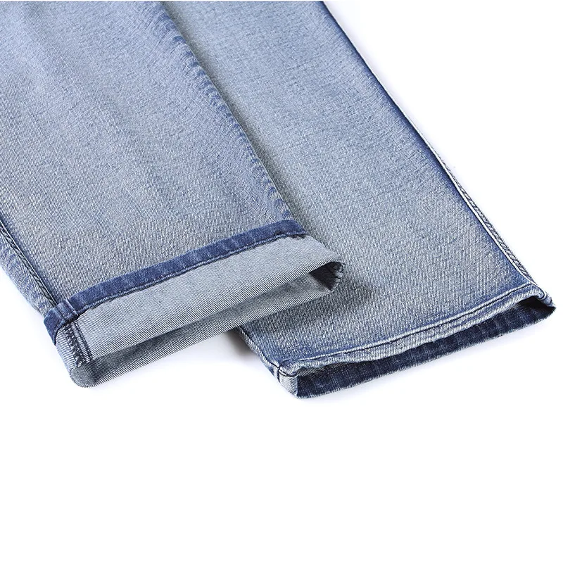 2021 Fashion Men Jeans Streetwear Retro Denim Pants Hip Hop Skateboard Loose Light Blue Trousers Brand Clothing Plus Size 30-46