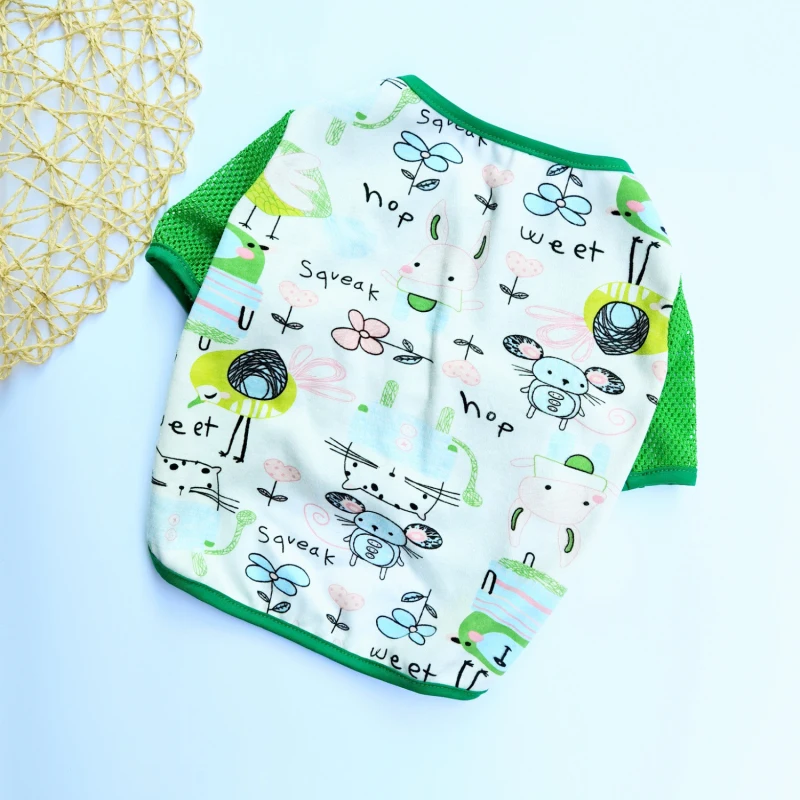 Одежда с французским бульдогом летняя футболка собакой одежда Мопсом Пудель