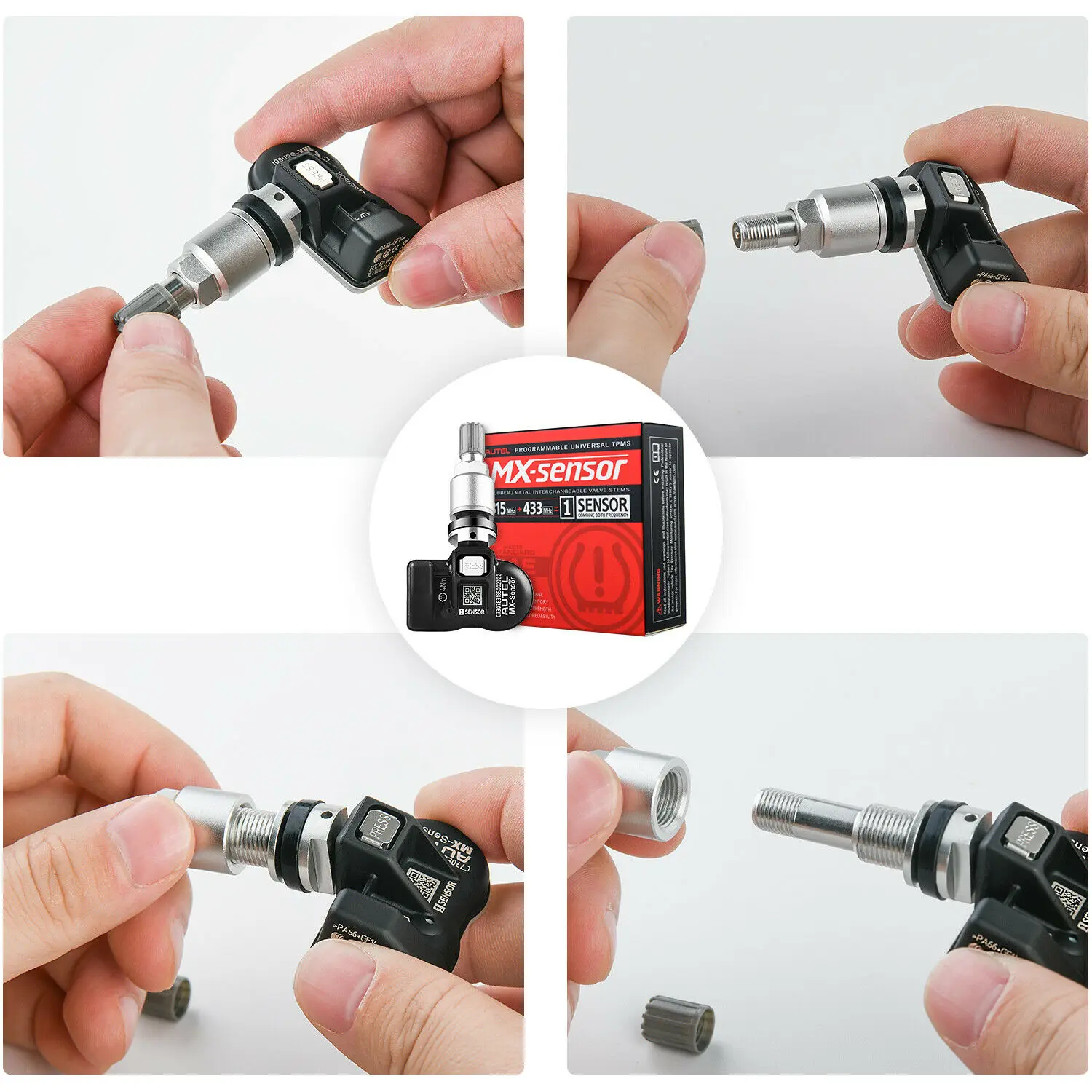 Autel MX Sensor 433MHZ + 315 MHZ 2in1Mx-Sensor TPMS инструмент для ремонта шин автомобильный аксессуар