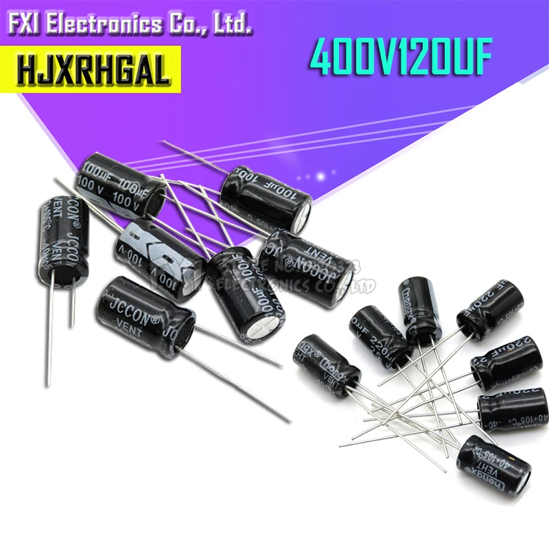 5 шт. 400v120uf 18X31 400v 120 мкФ 18*31 электролитический Капа конденсатор с алюминиевой