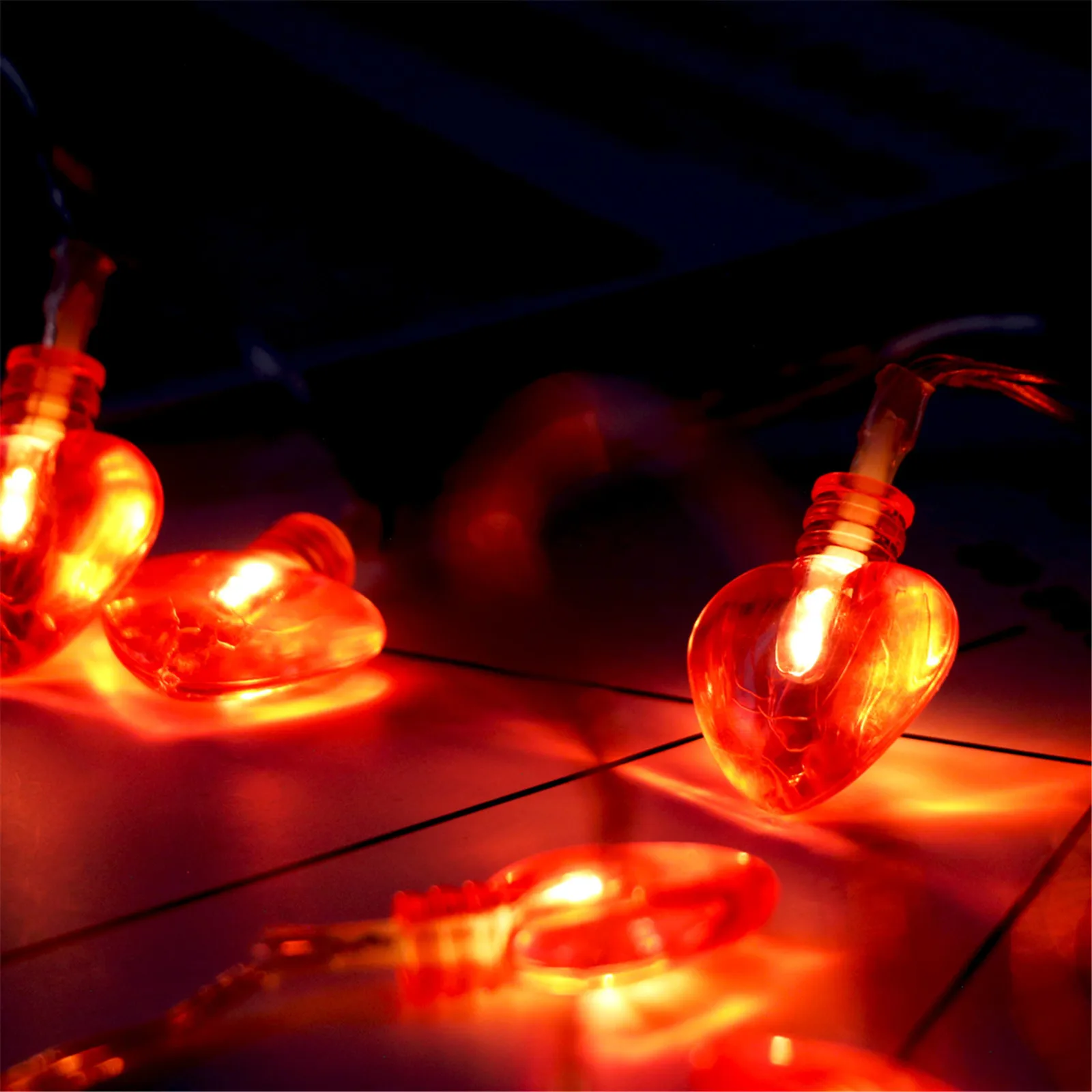 

Red Love Light String Valentine's Day Bedroom Living Room Cafe Decoration Pendant Night Light Romantic Festival Light String X8