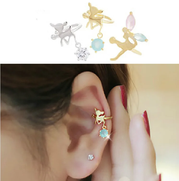 Южнокорейские клипсы для ушей без проколов женские U образные Клипсы из сплава