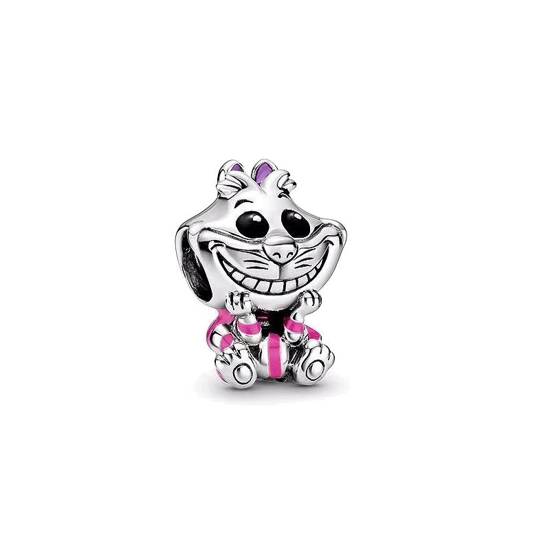 Новый 2020 год 925 серебряный оберег из страны чудес Чеширского Кота, подходящий для женских украшений своими руками на оригинальной браслете.