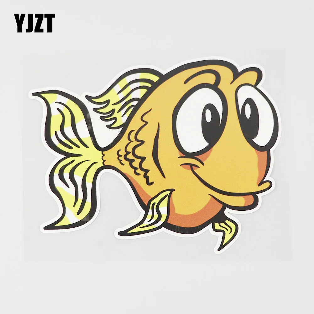 

YJZT 14.6CMX11.6CM Lovely Coral Fish Car Sticker Beautiful Pvc Decal Decorate 6A-0270