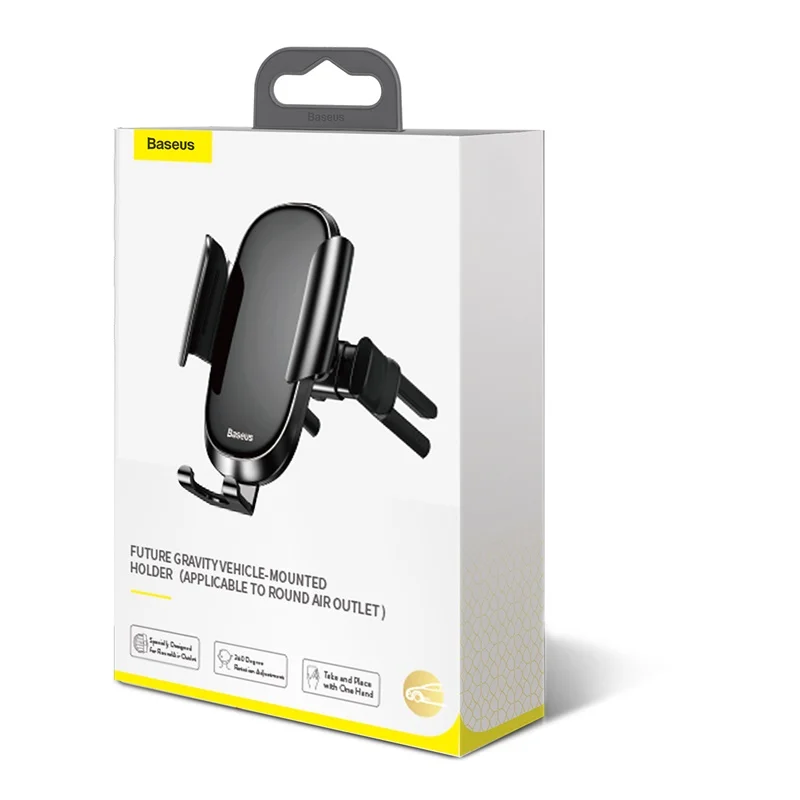 Baseus гравитационный Автомобильный держатель для телефона на магните с круглым